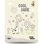 Overjoy 'Cool Dude' 3-in-1 Notebook with blank, ruled, and grid pages in one trendy design. Features 90 GSM chlorine-free paper, durable laminated cover with stylish 'Cool Dude' character art, perfect for school and creative projects.