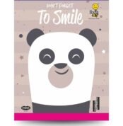 Overjoy 'Don't Forget To Smile' Square Maths Notebook with grid pages for mathematics practice. Features cheerful smiley designs on durable laminated cover. 90 GSM premium paper for pencils and geometry tools.