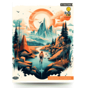 OverJoy Premium Notebook with Mountain Adventure Theme – Eco-Friendly 172 Page Student Notebook by Vidya Stationery