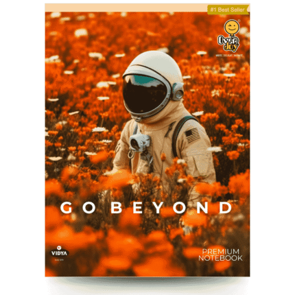 OverJoy Premium Notebook with Space Adventure Theme – Single Line 120 Pages Student Notebook by Vidya Stationery